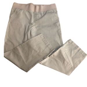 In Due Time Womens Stretch Straight Leg Maternity Pants Beige L